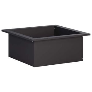 vidaXL Feuerstellenring Schwarz 90 x 90 x 25 cm Stahl