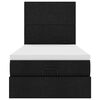 vidaXL Ottoman-Bett mit Matratze & LEDs Schwarz 90x190 cm Stoff
