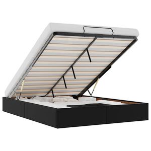 vidaXL Ottoman-Bett ohne Matratze Schwarz 140x190 cm Kunstleder