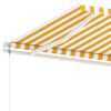 vidaXL Standmarkise Automatisch 300x250 cm Gelb/Wei&szlig;