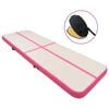 vidaXL Aufblasbare Gymnastikmatte mit Pumpe 300x100x15 cm PVC Rosa