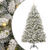 vidaXL K&uuml;nstlicher Weihnachtsbaum Gr&uuml;n und Wei&szlig; 240 cm PVC und Metall