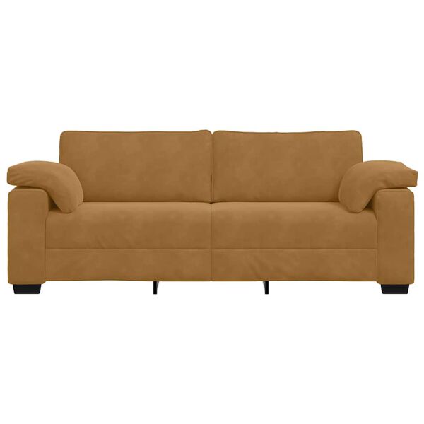 vidaXL 3-Sitzer-Sofa Braun 220x77x82 cm Samt