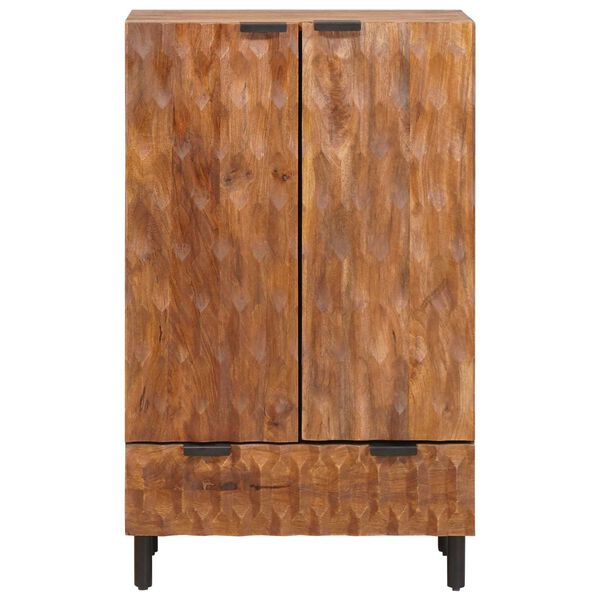 vidaXL Highboard mit T&uuml;r Akazienbraune Oberfl&auml;che 60 x 33 x 100 cm