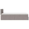 vidaXL Ottoman-Bett mit Matratze Taupe 100x200 cm Stoff