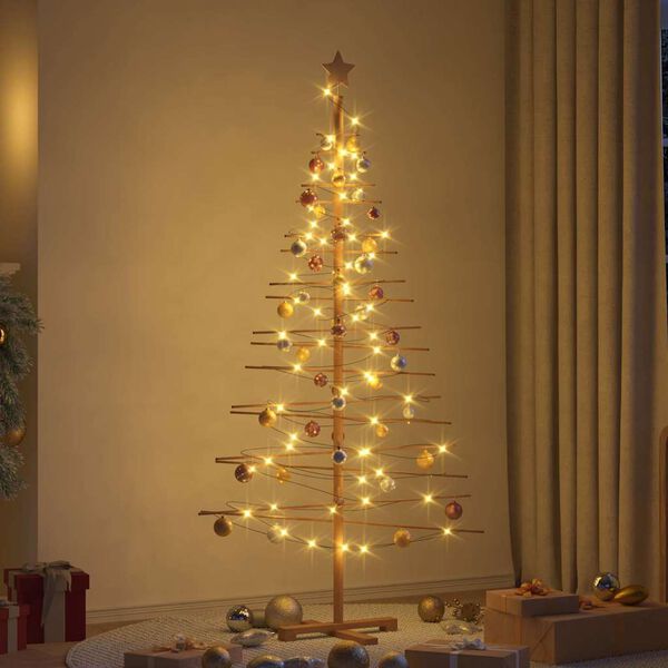 vidaXL Holz Weihnachtsbaum mit St&auml;nder Braun 180 cm Bambus