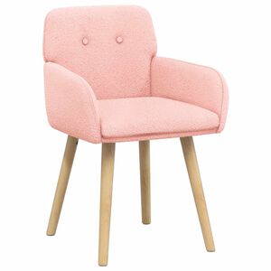 vidaXL Esszimmerst&uuml;hle 2 pcs Boucl&eacute; Rosa 59 x 57 x 85 cm