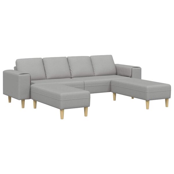 vidaXL Sofa Set Wolkengrau Stoff