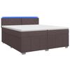 vidaXL Boxspringbett mit Matratze Dunkelbraun 200 x 200 cm Stoff