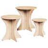 vidaXL Couchtisch 3 Stk. Natur 46 x 46 x 47 cm