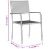 vidaXL Garten Essgruppe mit Kissen 3 pcs Grau Poly-Rattan