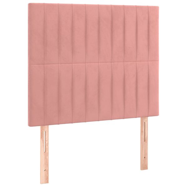 vidaXL Kopfteil Rosa 100 x 5 x 118/128 cm Samt
