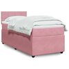 vidaXL Boxspringbett mit Matratze Rosa 80x200 cm Samt