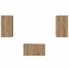 vidaXL TV-Schrank-Set Wandmontiert 3 pcs Artisan-Eiche 60 x 30 x 30 cm