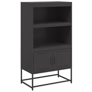 vidaXL Highboard Schwarz 68,5x38,5x123,5 cm Stahl