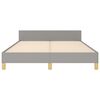 vidaXL Bettgestell ohne Matratze Hellgrau 140x200 cm Stoff
