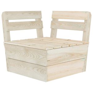 vidaXL Ecksofa Modular Fichtenholz Impr&auml;gniert