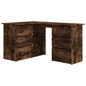 vidaXL Eckschreibtisch R&auml;uchereiche 145x100x76 cm Holzwerkstoff