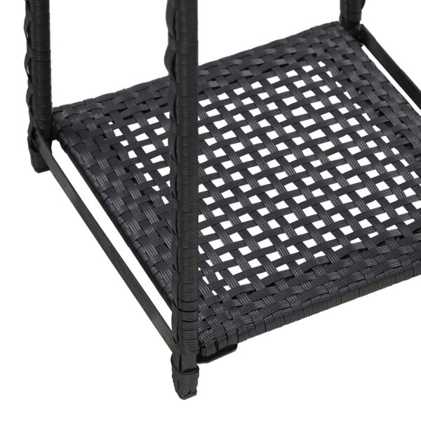 vidaXL Regal Schwarz 30x30x150 cm Poly Rattan