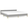 vidaXL Bettgestell ohne Matratze Hellgrau 180x200 cm Stoff