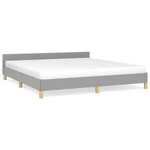 vidaXL Bettgestell ohne Matratze Hellgrau 180x200 cm Stoff