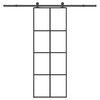 vidaXL Schiebet&uuml;r mit Beschlag 76x205 cm ESG-Glas & Aluminium