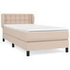 vidaXL Boxspringbett mit Matratze Cappuccino-Braun 90x190cm Kunstleder