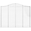 vidaXL Gabionen mit Hochbogen 9 Stk. 200x30x140/160cm Verzinktes Eisen