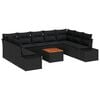 vidaXL Garten-Sofa-Set 10 Stk. Schwarz