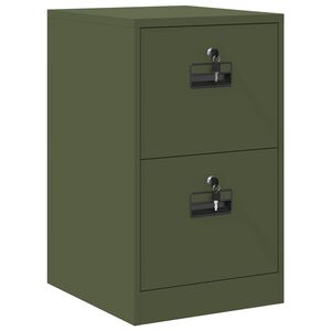vidaXL Aktenschrank Olive Gr&uuml;n 44 x 50 x 106,5 cm Kaltgewalzter Stahl