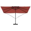 vidaXL Ampelschirm Roma Rot und Schwarz 352 x 251 x 260 cm