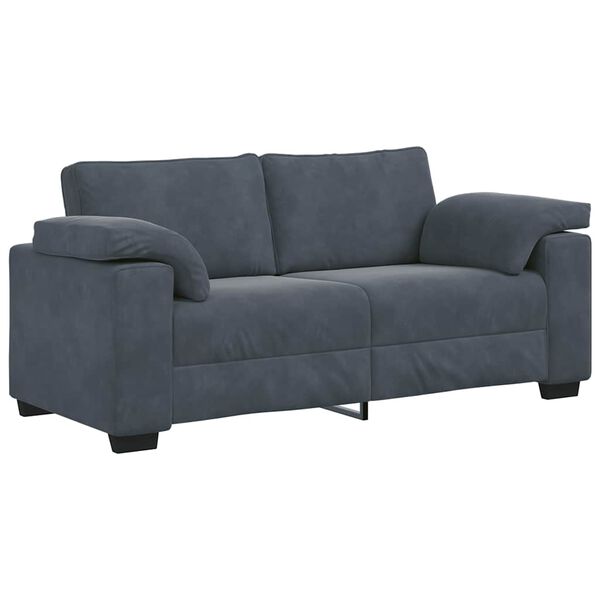 vidaXL Zweisitzer-Sofa Dunkelgrau 140 cm Samt