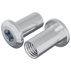 vidaXL Sicherungsmutter 2 pcs Nickel M6 x 25 mm Stahl