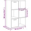 vidaXL Lagerschrank Sonoma-Eiche 60x29,5x90 cm Holzwerkstoff
