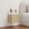 vidaXL TV-Wandschrank mit LED-Leuchten Sonoma-Eiche 30,5x35x30 cm