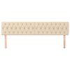 vidaXL Kopfteile Creme 200x7x78/88 cm Stoff