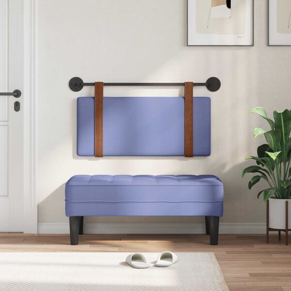 vidaXL H&auml;ngevorderseite Uni Jeans blau 90 x 55 x 5 cm Antikes PU