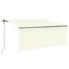 vidaXL Markise Automatisch Einziehbar mit Volant 3,5x2,5 m Creme