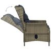 vidaXL 3-tlg. Garten-Lounge-Set mit Auflagen Poly Rattan Braun