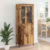 vidaXL Highboard Wandmontiert Altholz 69,5 x 34 x 180 cm Holzwerkstoff