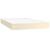 vidaXL Taschenfederkernmatratze Mittel Creme 120x200x20 cm Kunstleder