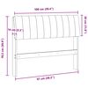 vidaXL Gepolstertes Kopfteil Dunkelgrau 100 cm Massives Kiefernholz