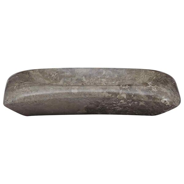 vidaXL Waschbecken Grau 50x35x10 cm Marmor