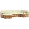vidaXL Outdoor-Sofagarnitur 6 stk. Natur und Creme