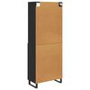 vidaXL Highboard Schwarz Eichen-Optik 69,5 x 34 x 180 cm Holzwerkstoff
