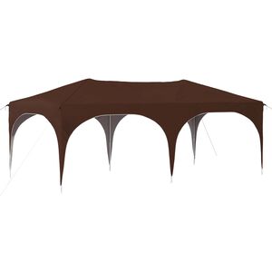 vidaXL Pop-up Partyzelt 575 x 288 x 245 cm Braun Oxford-Stoff