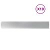 vidaXL Raseneinfassung 10 Stk. 15 x 103 cm Verzinkter Stahl Silber