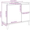 vidaXL Badschrank Grau Sonoma 65x33x60 cm Holzwerkstoff