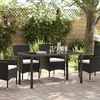 vidaXL Gartentisch Schwarz 140 x 80 x 73 cm Massivholz Teak