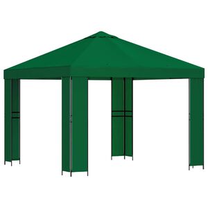 vidaXL Pavillon 3 x 3 m Gr&uuml;n Polyester und Stahl 190 gsm